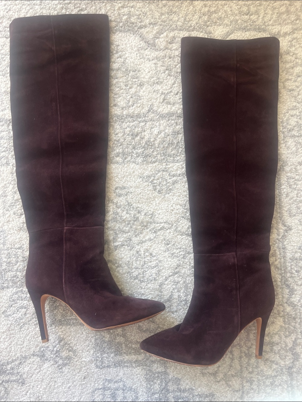 Joie Women's Over-the-Knee Suede Boots in Dark Plum